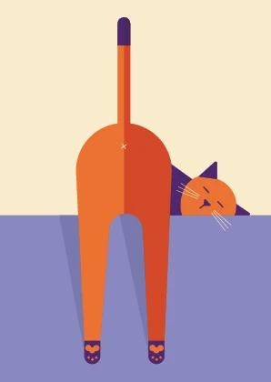 Geometrische Katze – Motivansicht
